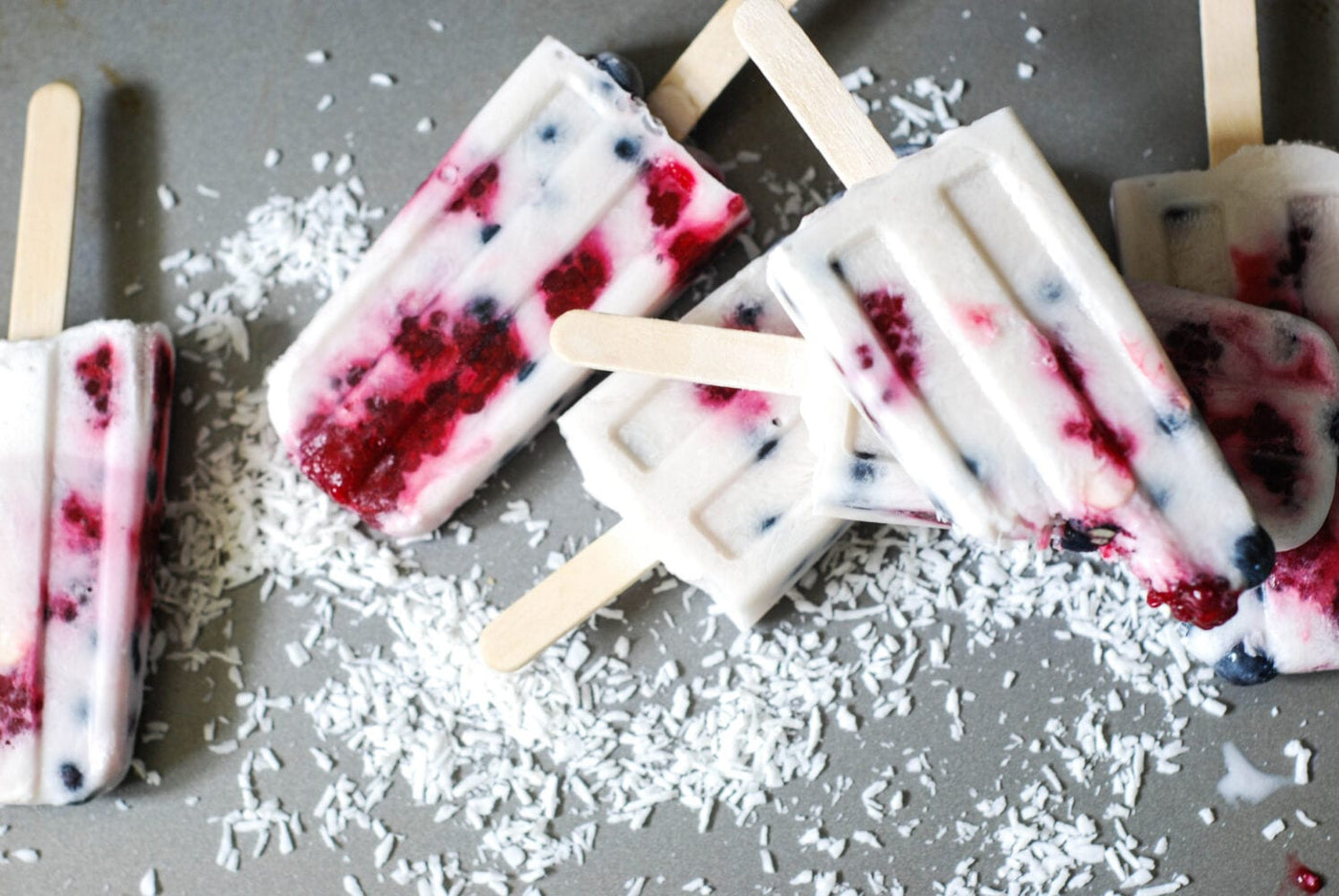 Coconut Berry Pops