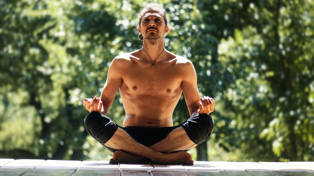 men doing yoga