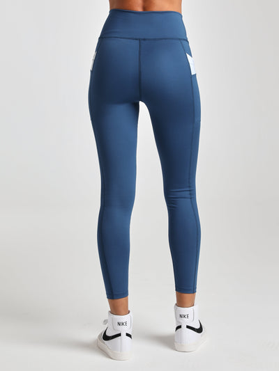 Criss-Cross Pocket Legging - Midnight/Sea-Mist