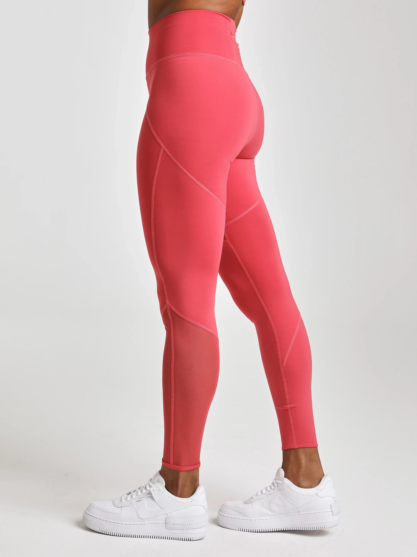 Mesh Panel Legging - Vintage Rose