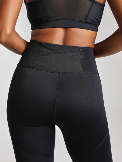 Mesh Panel Legging - Black