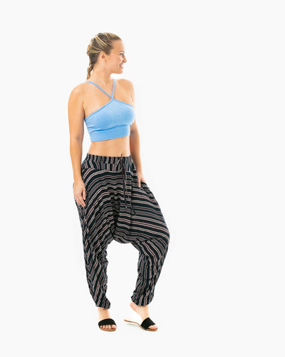 striped harem pants#color_chainlink