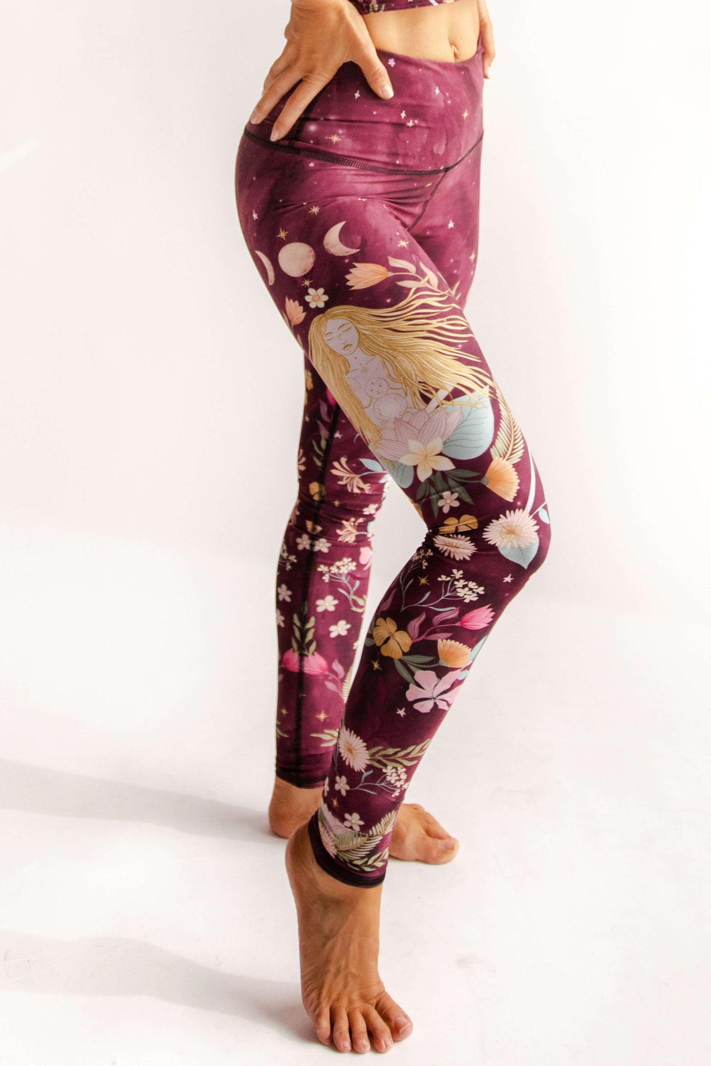 The Creator Printed Yoga Leggings side front