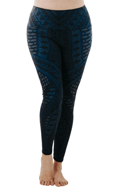 Warrior One Printed Yoga Leggings Front