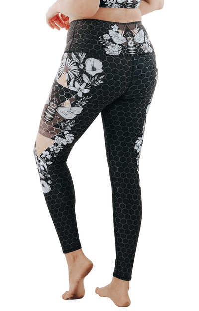 Beeloved Blackout Printed Yoga Legging Back