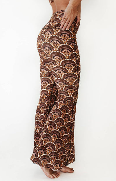 Art Deco Printed Bell Bottoms Left