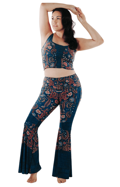 Festival Denim Printed Bell Bottoms Plus