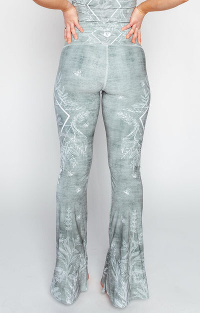 Split Flare Pant In Pure Sage Back