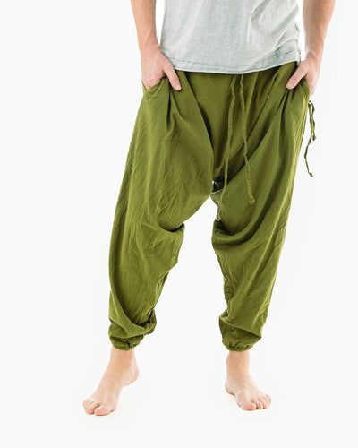 yoga harem pants#color_green