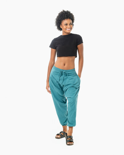 mens buddha pants#color_turquoise