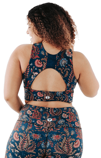 Free Range Sports Bra in Festival Denim PLus Size