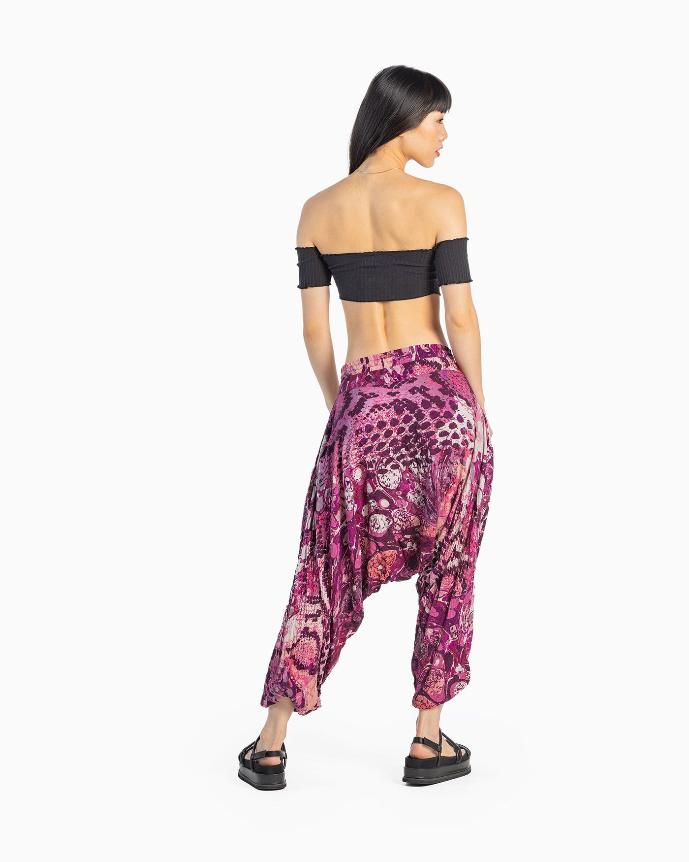 black harem pants#color_reef