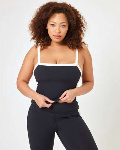 Sidelines Top - Black/Cream