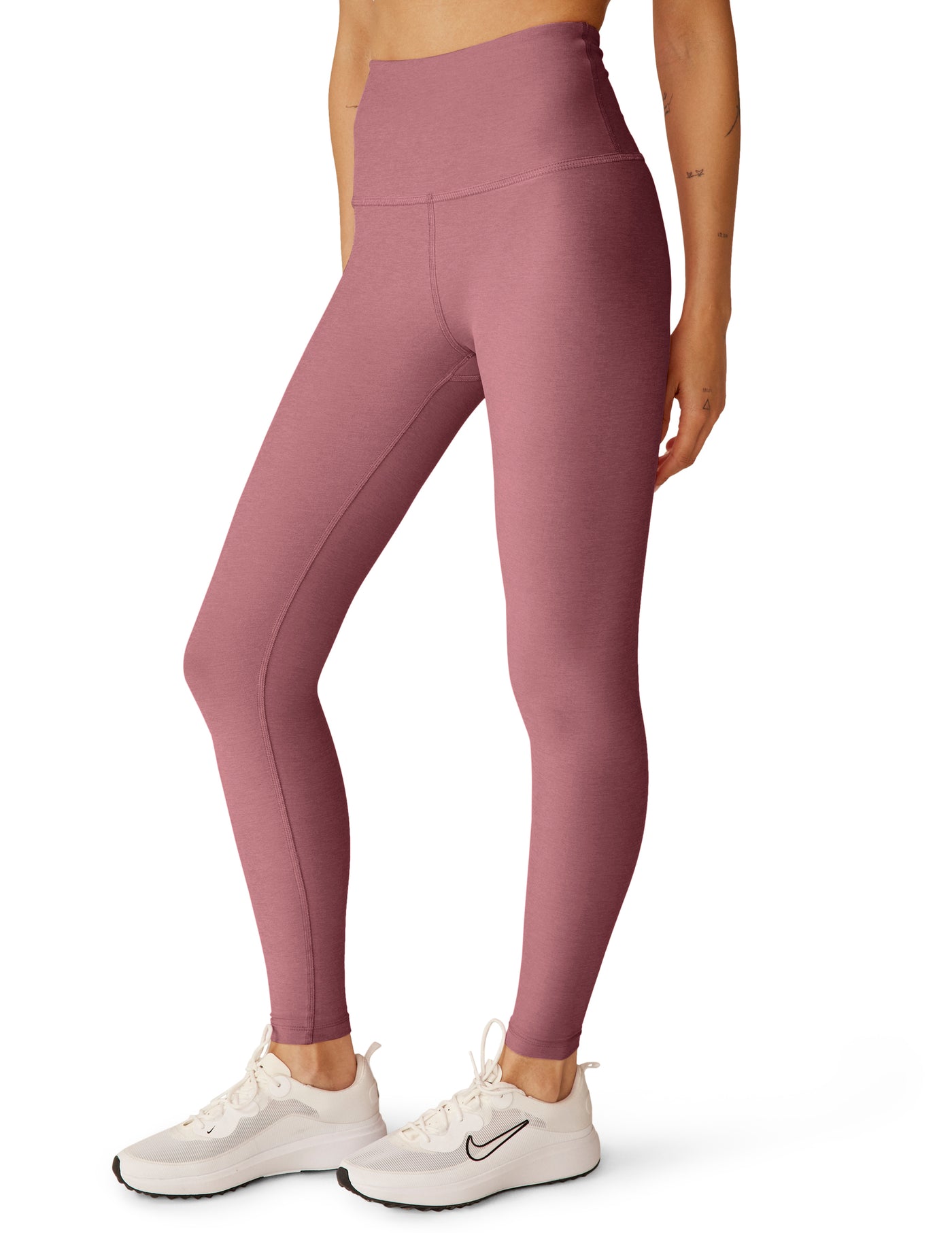 Beyond Yoga Caught in the Midi Legging - Orchid Blossom Heather