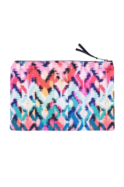 Canvas Workout Pouch - Tropical Ikat Print