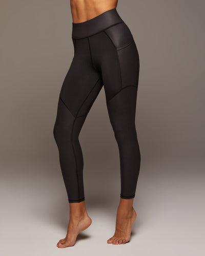 Cosmic Gloss Pocket Legging - Black