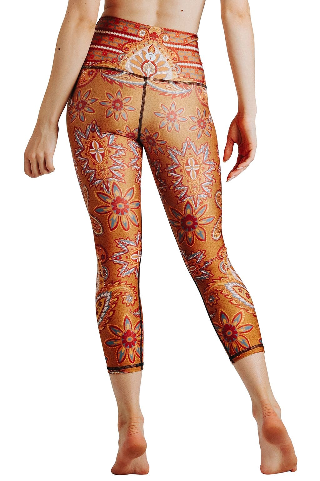 Yoga Democracy Leggings Rad Paisley Printed Yoga Crops