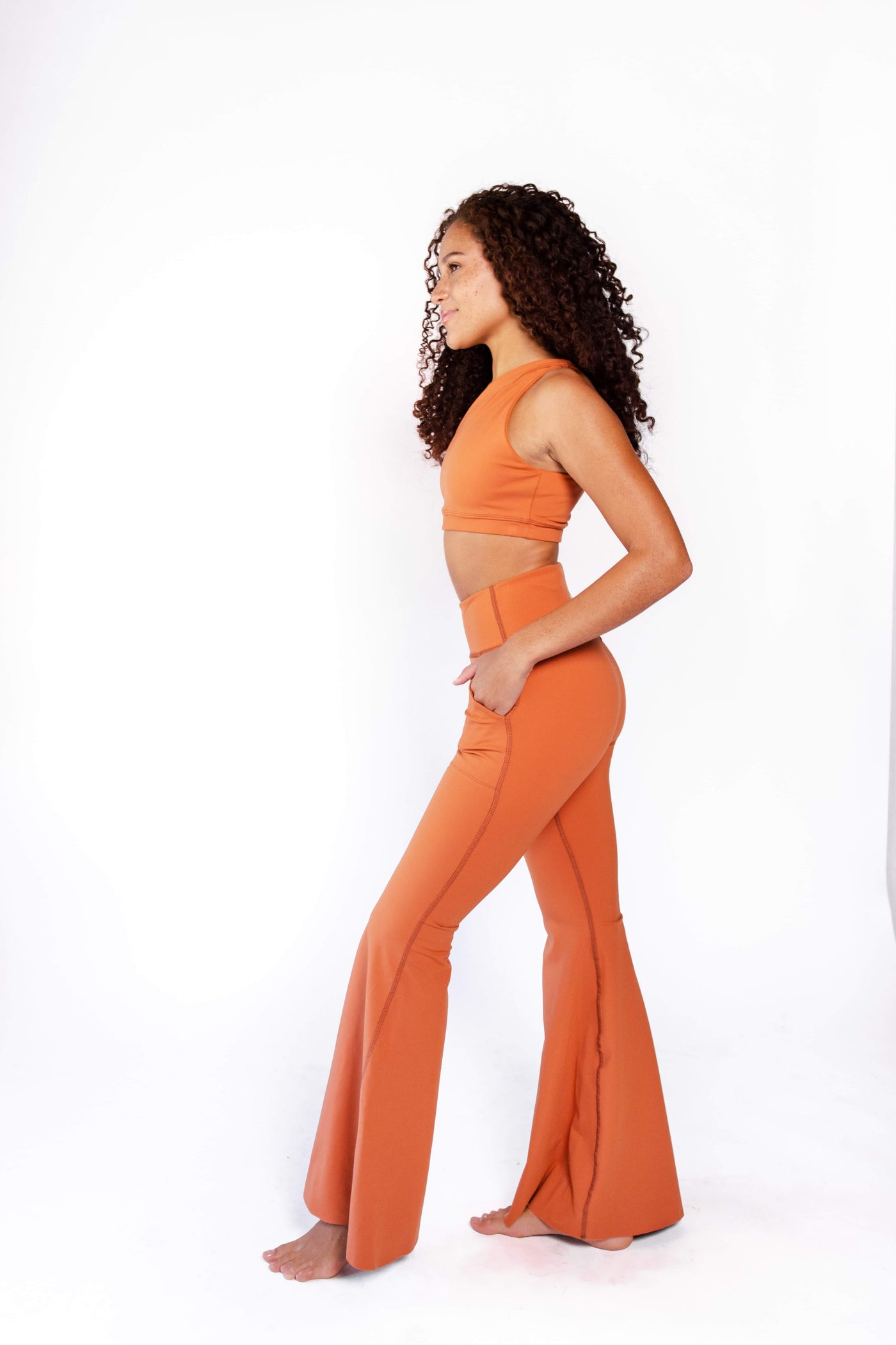 Bell Bottoms 2.0 in Burnt Orange side