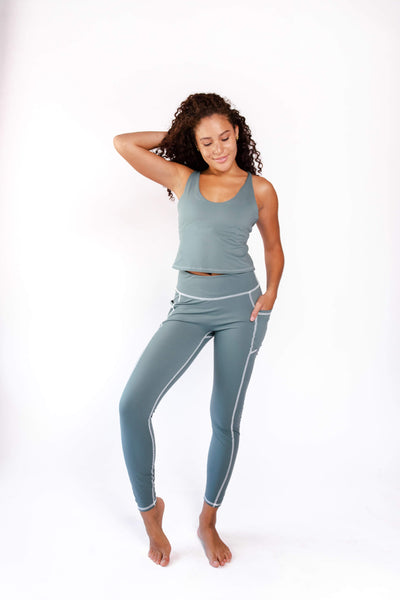 Non Stop Legging in Sage Green full