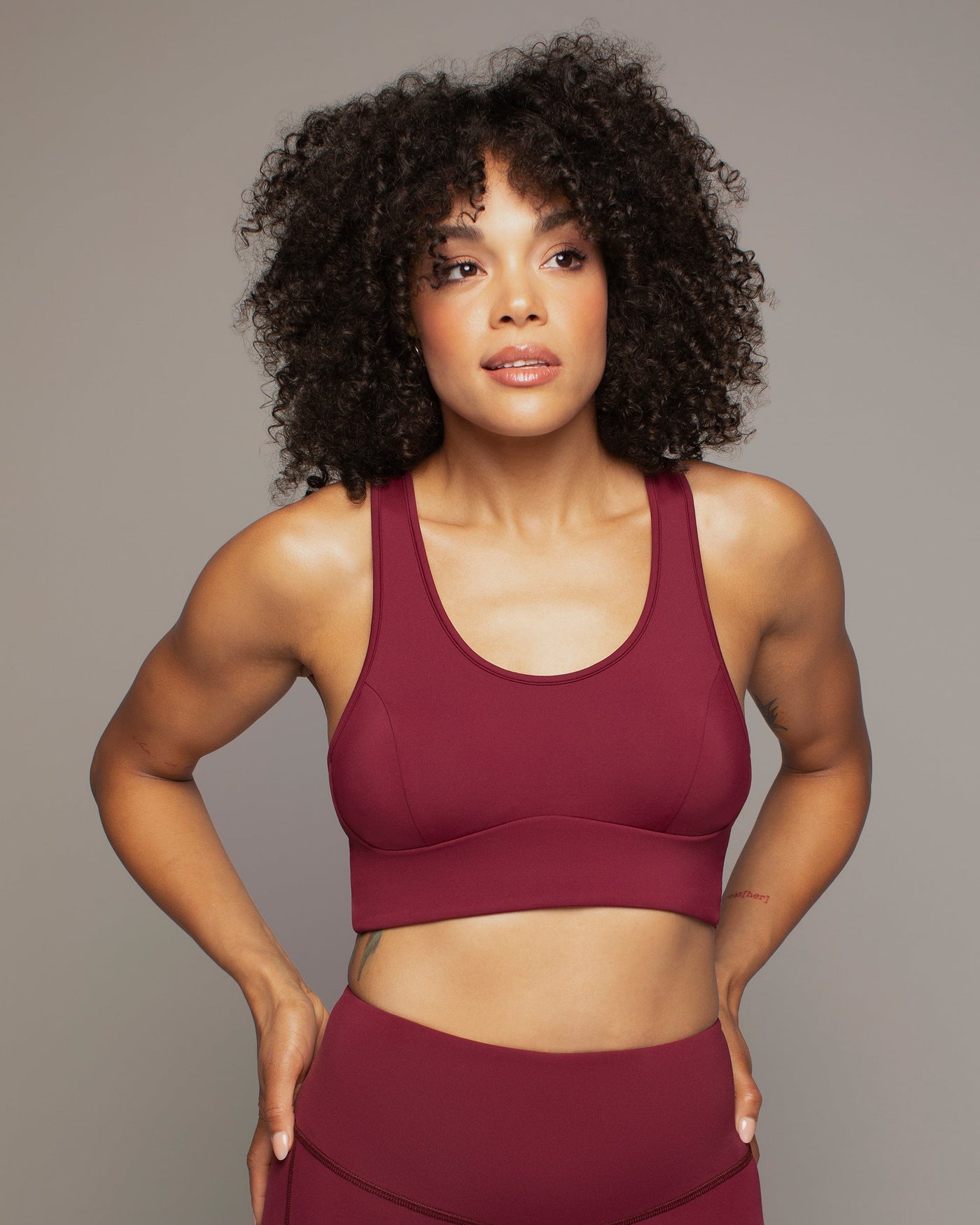 Instinct Longline Bra - Burgundy