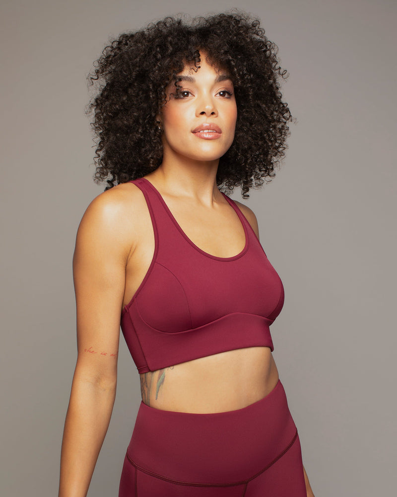 Instinct Longline Bra - Burgundy