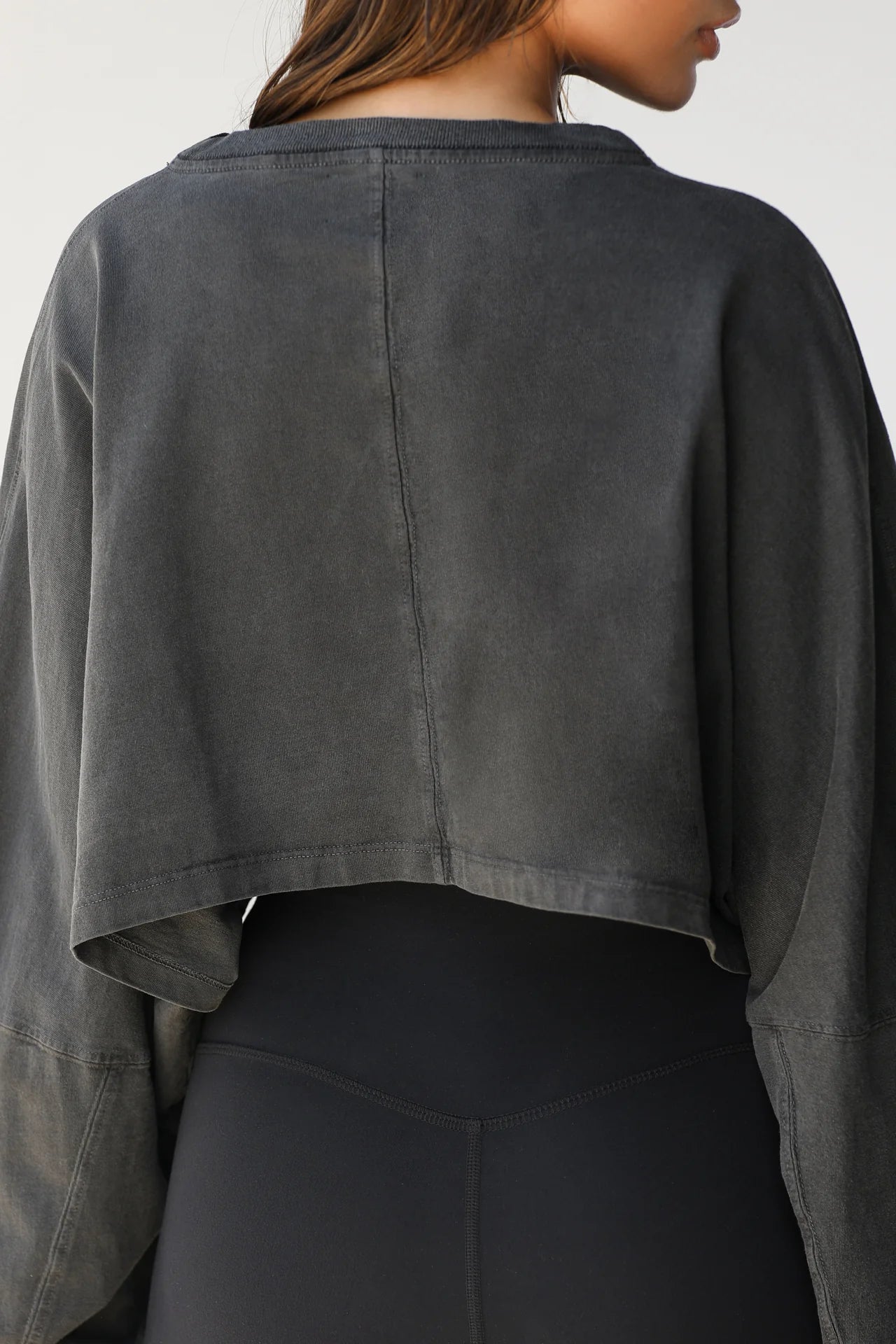 Joah Brown Slouchy Crop Long Sleeve