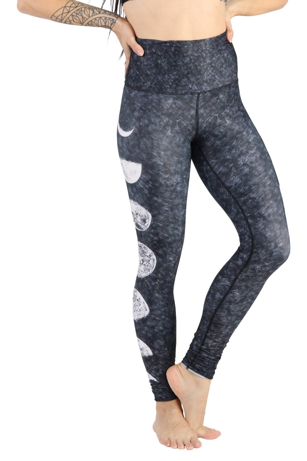 Yoga Democracy Leggings Just a Dark Moon Phase Printed Yoga Legging