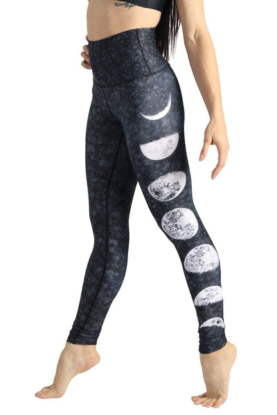 Yoga Democracy Leggings Just a Dark Moon Phase Printed Yoga Legging