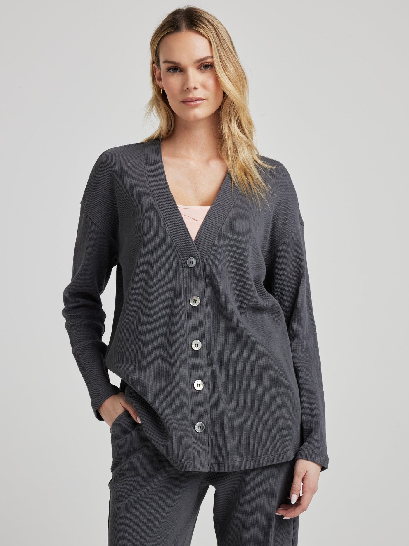 Relaxed Cardigan - Charcoal