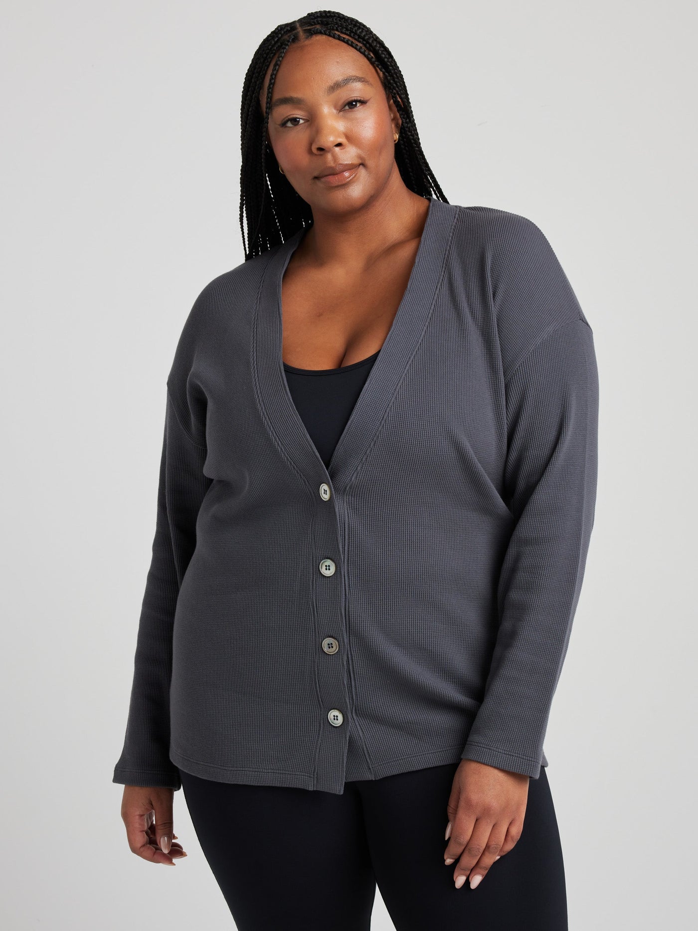 Relaxed Cardigan - Charcoal