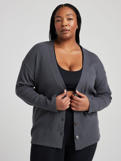 Relaxed Cardigan - Charcoal