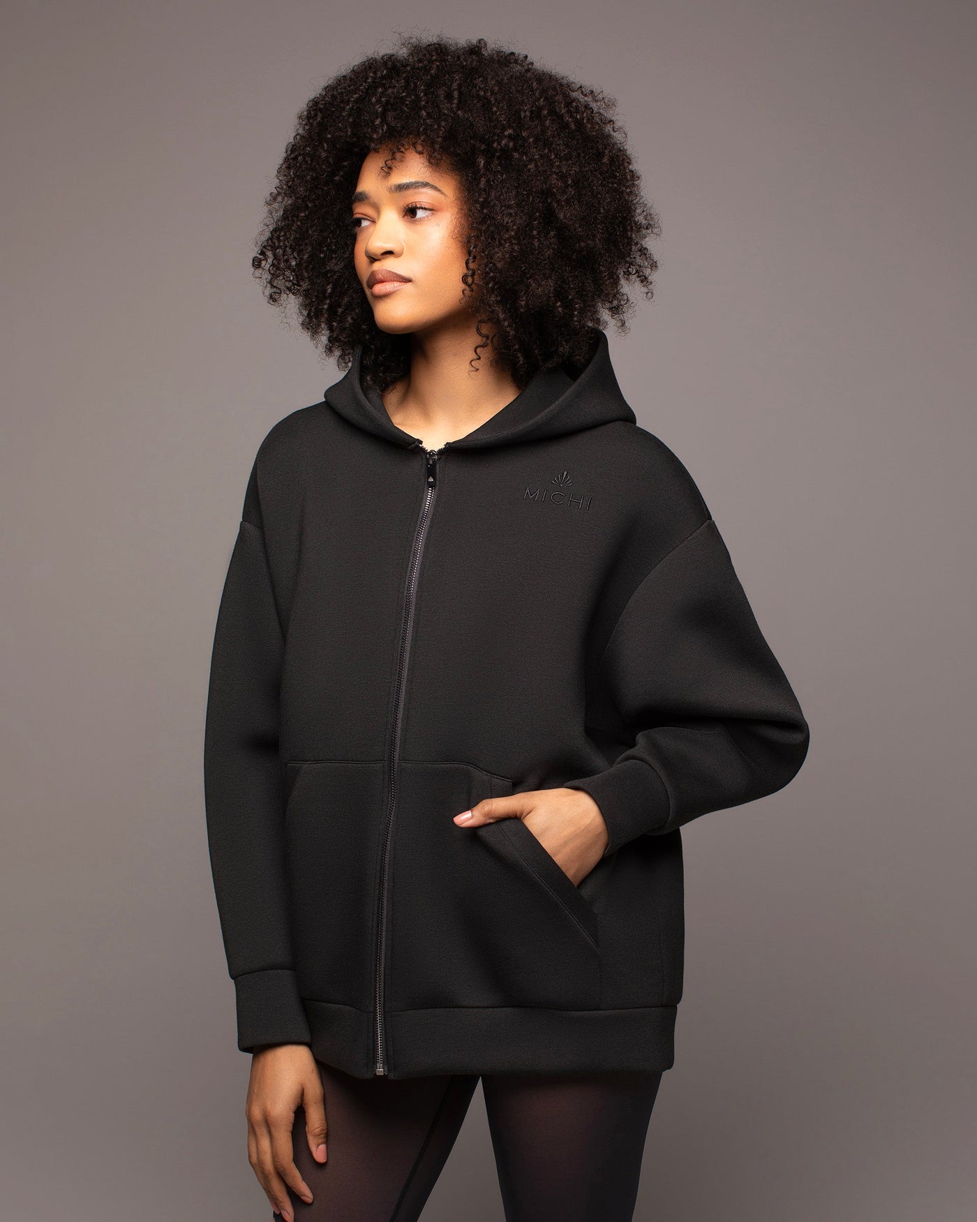 Luna Oversized Hoodie - Black