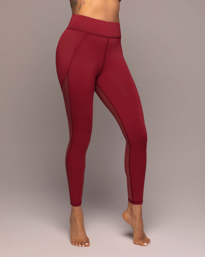 Revue Mesh Legging - Earth Red