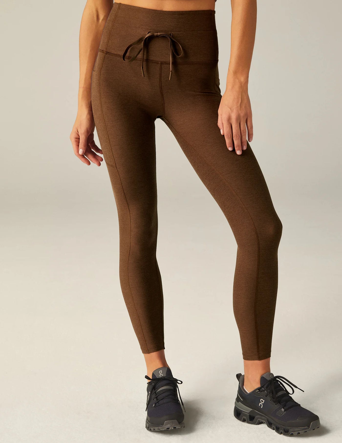 Beyond Yoga Go Pocket Midi Legging - Mocha