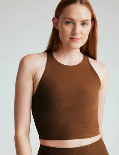 Beyond Yoga ReFocus Cropped Tank - Mocha