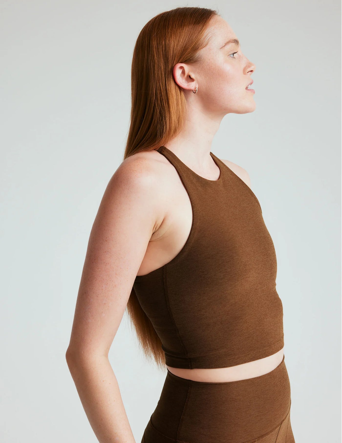 Beyond Yoga ReFocus Cropped Tank - Mocha