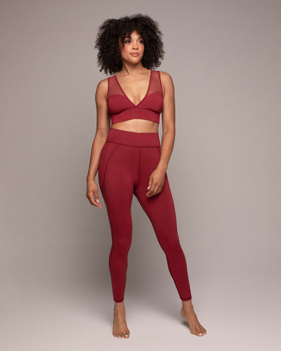 Solstice Longline Bra - Earth Red