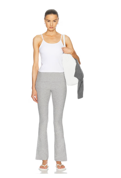 Beyond Yoga Spacedye Foldover Bootcut Pant - Silver