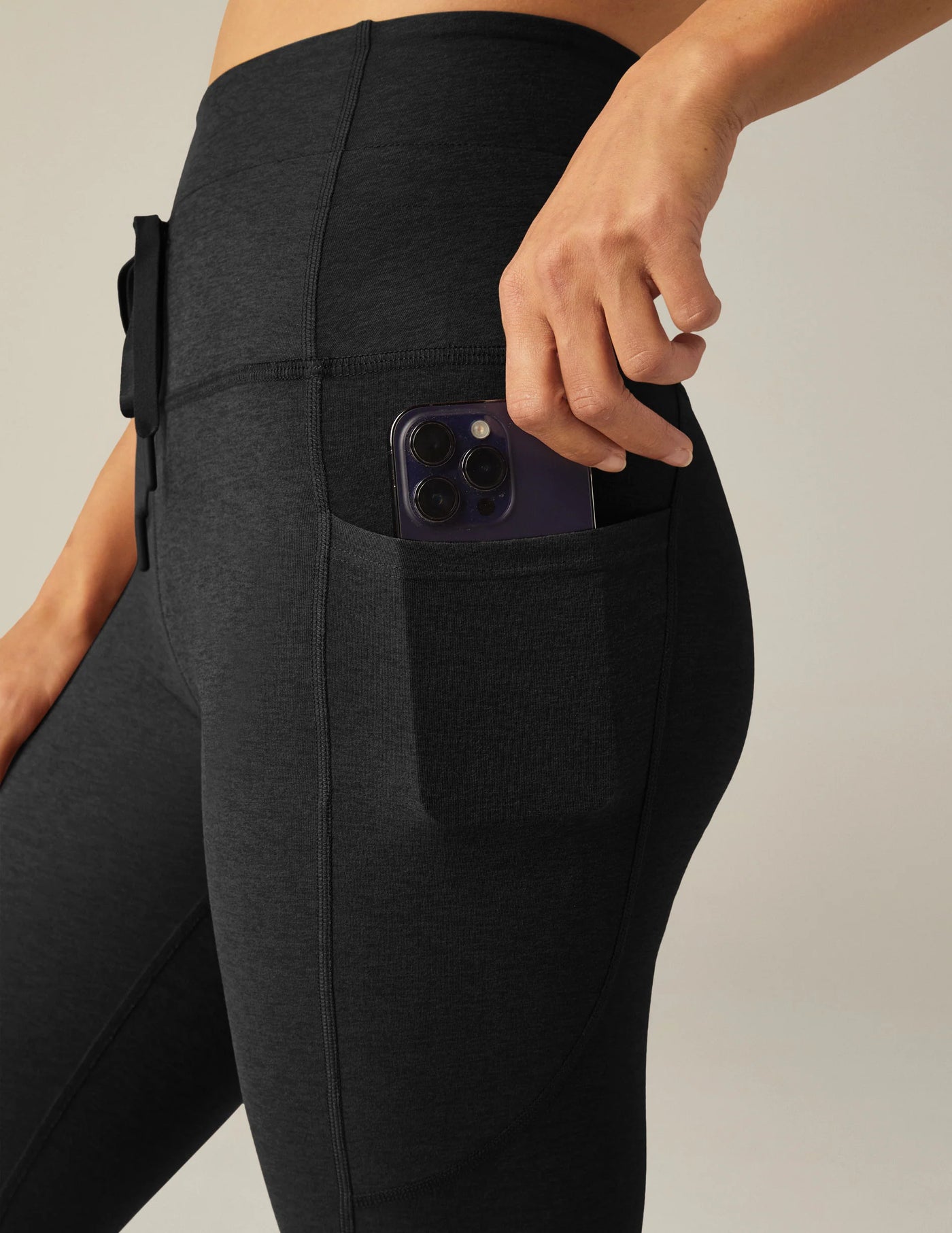 Beyond Yoga Go Pocket Midi Legging - Black