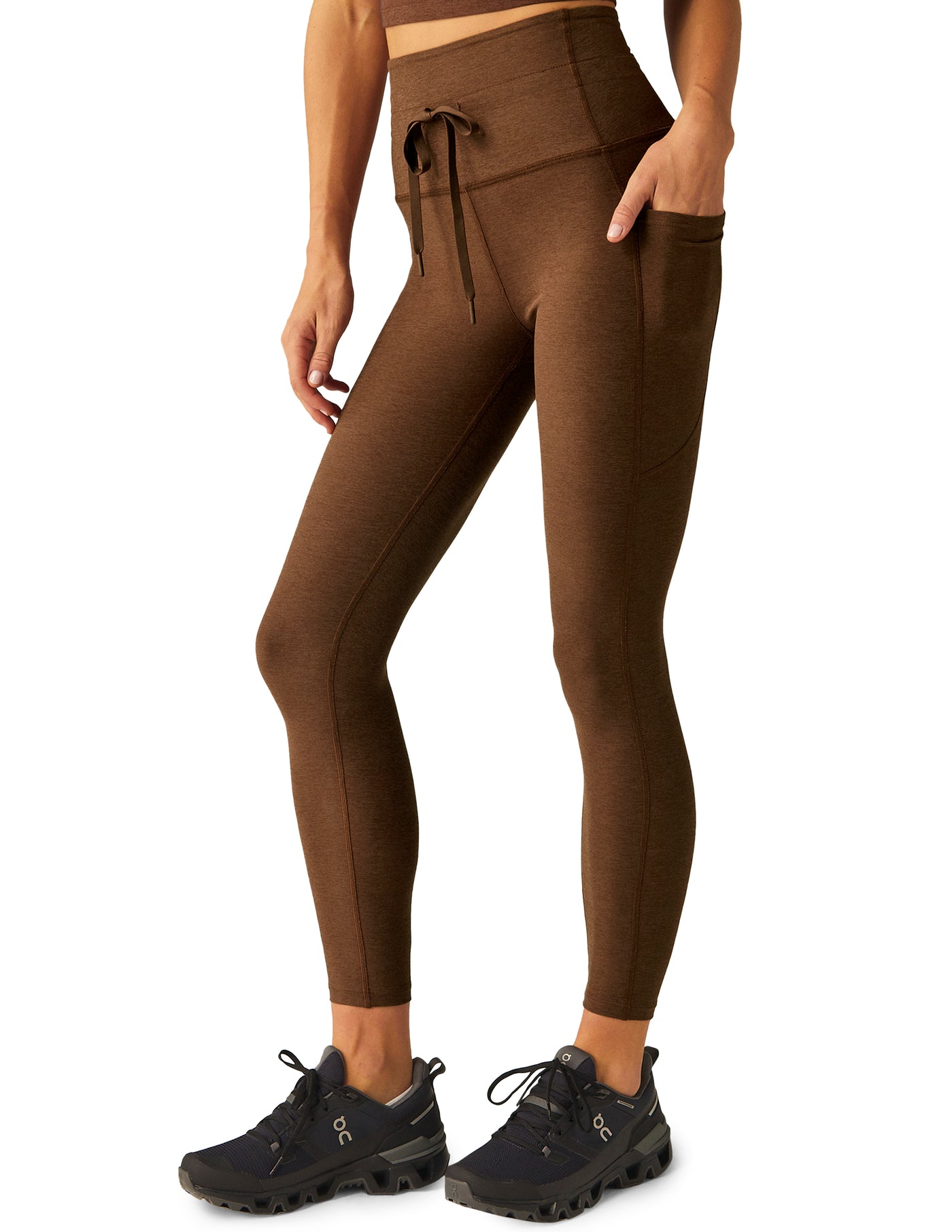 Beyond Yoga Go Pocket Midi Legging - Mocha