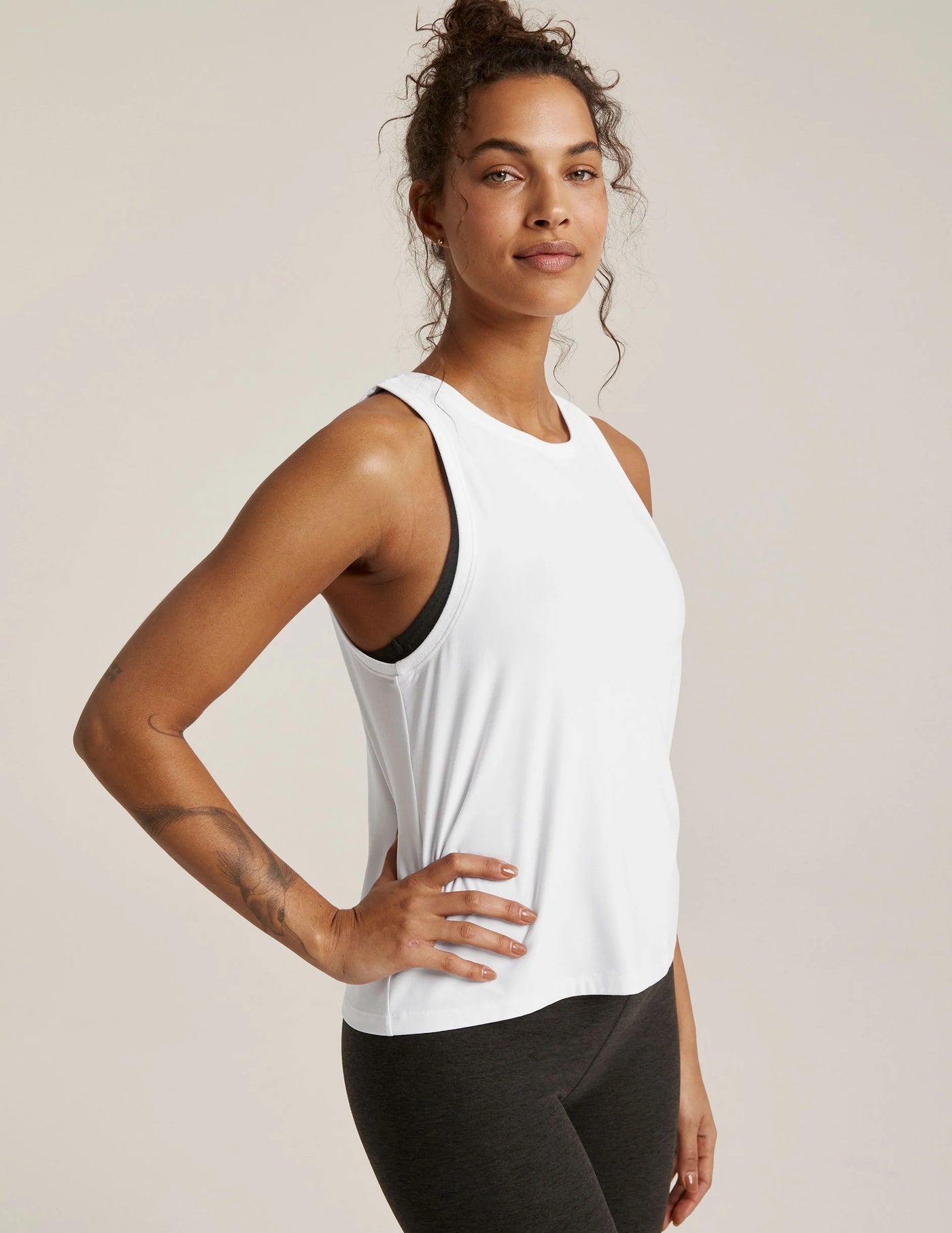 Beyond Yoga Featherweight Rebalance Tank - Cloud White