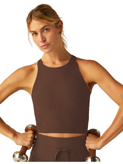 Beyond Yoga ReFocus Cropped Tank - Mocha