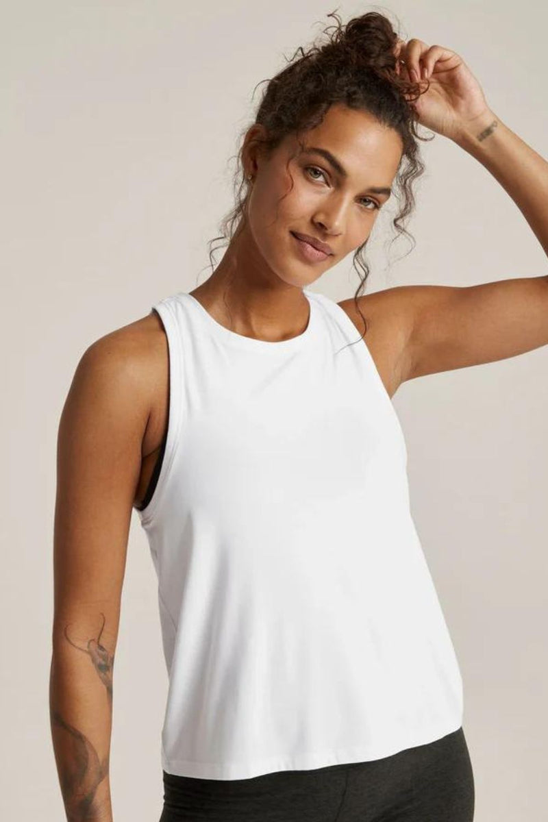 Beyond Yoga Featherweight Rebalance Tank - Cloud White