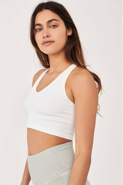 Free People Free Throw Crop - White