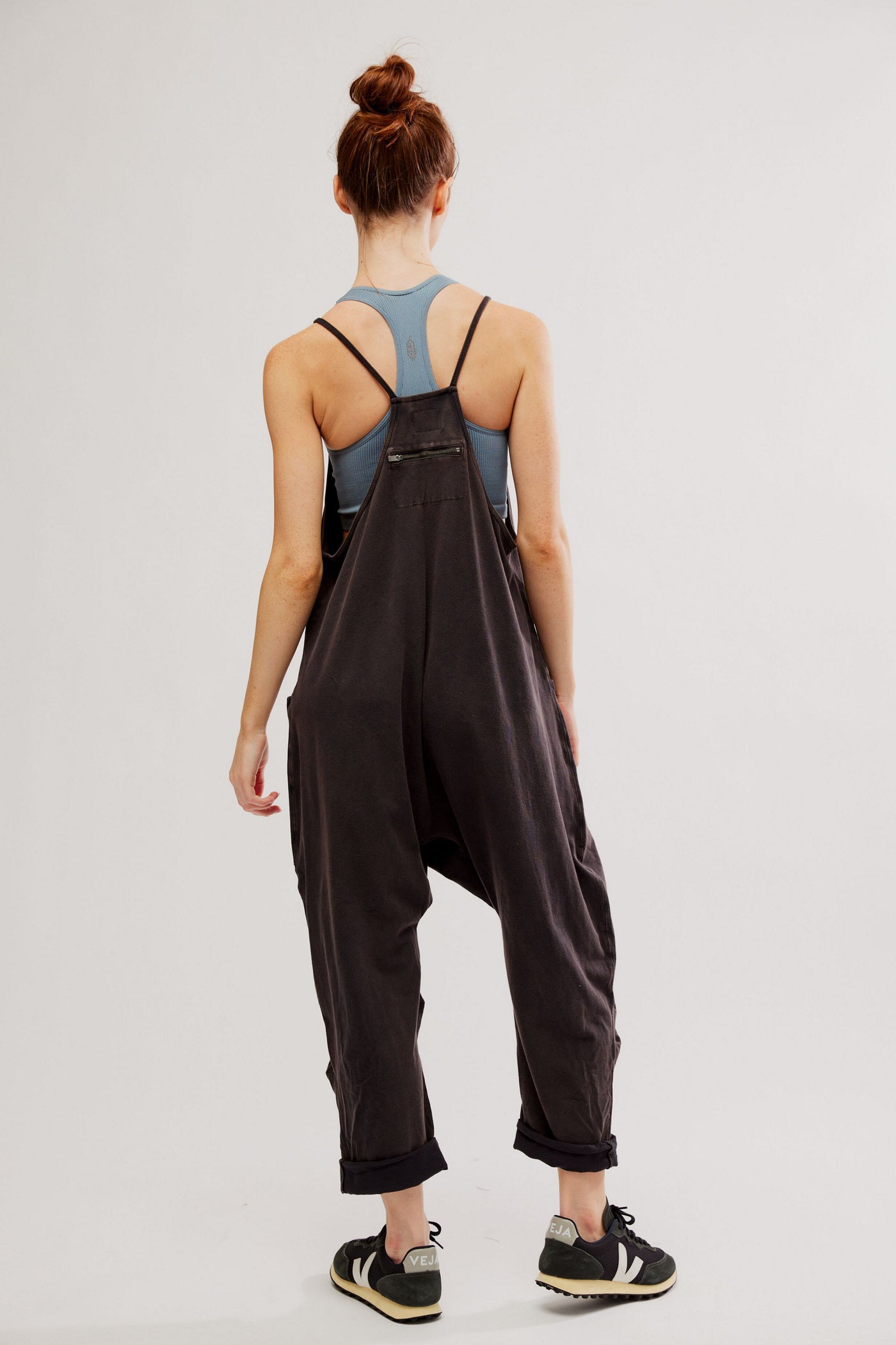 Free People Hot Shot Onesie - Washed Black