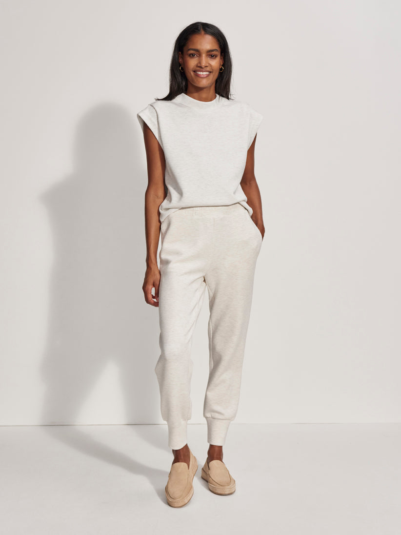 Varley Slim Cuff Pant 25 - Ivory Marl