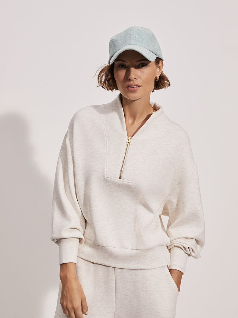 Varley Davidson Sweat - Ivory Marl