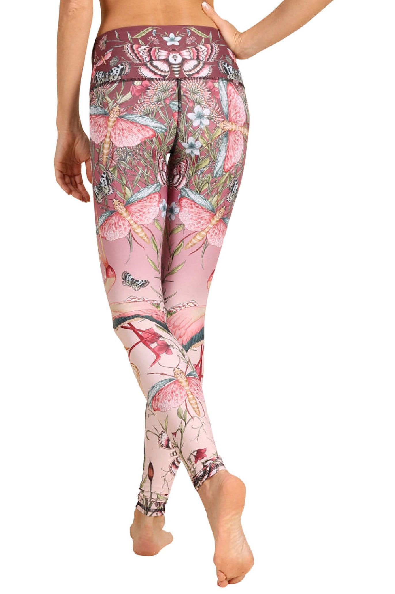 Yoga Democracy Leggings Pretty in Pink Printed Yoga Leggings