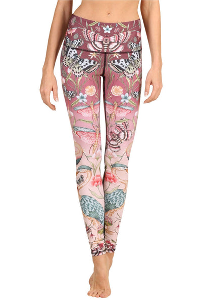 Yoga Democracy Leggings Pretty in Pink Printed Yoga Leggings