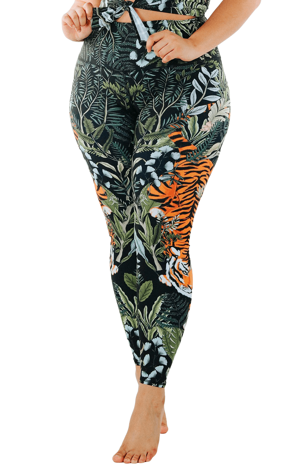 Rawr Talent Printed Yoga Leggings Plus Size Front